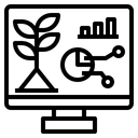 Free Monitor Chart Plants Icon