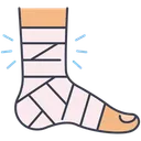 Free Plastered Foot Injury Disease Icon