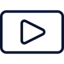 Free Play Button Black Outline Miscellaneous Life Style Icon