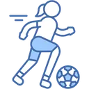 Free Player Soccer Female Icon