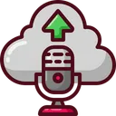 Free Podcast Cloud Upload Icon