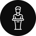 Free Podium Speaker Presentation Icon