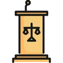 Free Podium Court Tribunal Icon
