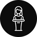 Free Podium Speaker Presentation Icon