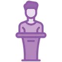 Free Podium Speaker Presentation Icon