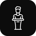 Free Podium Speaker Presentation Icon