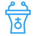 Free Podium Leadership Women Icon