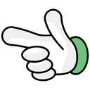 Free Pointing Finger Hand Pointing Hand Gesture Icon