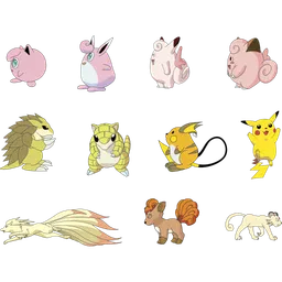 Eevee svg, Eevee png, Eevee vector pack image, Eevee Pokemon