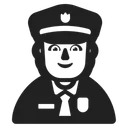 Free 警官、高、コントラスト アイコン