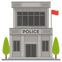 Free Police Station Architecture City Building Icon