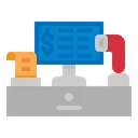 Free Pos System Invoice Machine Self Scanning Icon