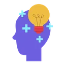 Free Positive Thinking Mind Light Bulb Icon