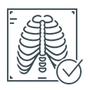 Free X Ray Check Mark Rib Cage Icon