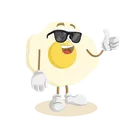 Free Mascota Del Logotipo Del Huevo Con El Pulgar En Pose Icono