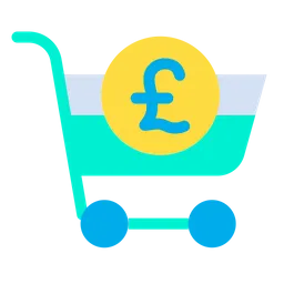 Free Pound Cart  Icon