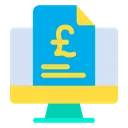 Free Monitor Pound Document Finance Document Icon