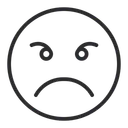 Free Artboard Pouting Face Angry Face Icon