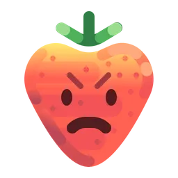 Free Pouting Strawberry Emoji Icon