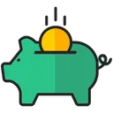 Free Poverty Alleviation Pig Coin Icon