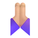 Free Hands Color Medium Light Icon