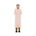 Free Ramadan Character Male Traditional Clothes Icône