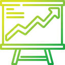 Free Line Chart Marketing Meeting Business Presentation Icon