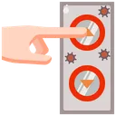 Free Elevator Hand Press Icon