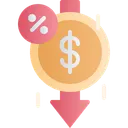 Free Price Down Loss Icon