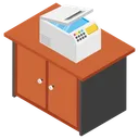 Free Printer Printer Table Office Equipment Icon