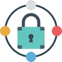 Free Private Network Network Security Padlock Icon