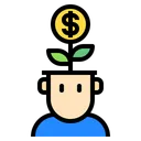 Free Growth Money Finance Icon