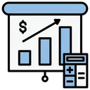 Free Projection Dollar Graph Icon