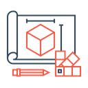 Free Projeto Plano Dimensao Ícone