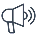 Free Bullhorn Megaphone Announcement Icon