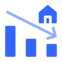 Free Property Decrease House Icon