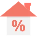 Free Home Percentage Sign Property Value Icon
