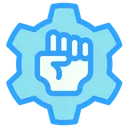 Free Protest Labor Day Cogwheel Icon