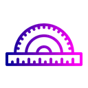 Free Protractor Measuring Instrument Icon