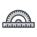 Free Protractor Measuring Instrument Icon