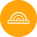 Free Protractor Measuring Instrument Icon