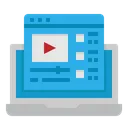 Free Video Player Laptop Ícone