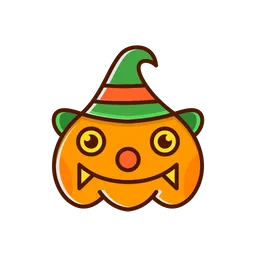 Free Pumpkin Witch Emoji Icon