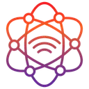 Free Quantum Internet Science Atom Icon