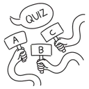 Free White Line Quiz Time Illustration Testing Knowledge Quiz Competition Icon