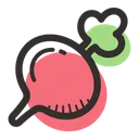 Free Radish Food Vegetables Icon