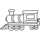 Free White Line Locomotive Illustration Train Engine Rail Transport Icon