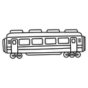 Free White Line Train Illustration Railway Railroad 아이콘