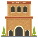 Free Railway Station Train Station Railroad Station Icon