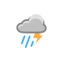 Free Rain Thunder Weather Icon
